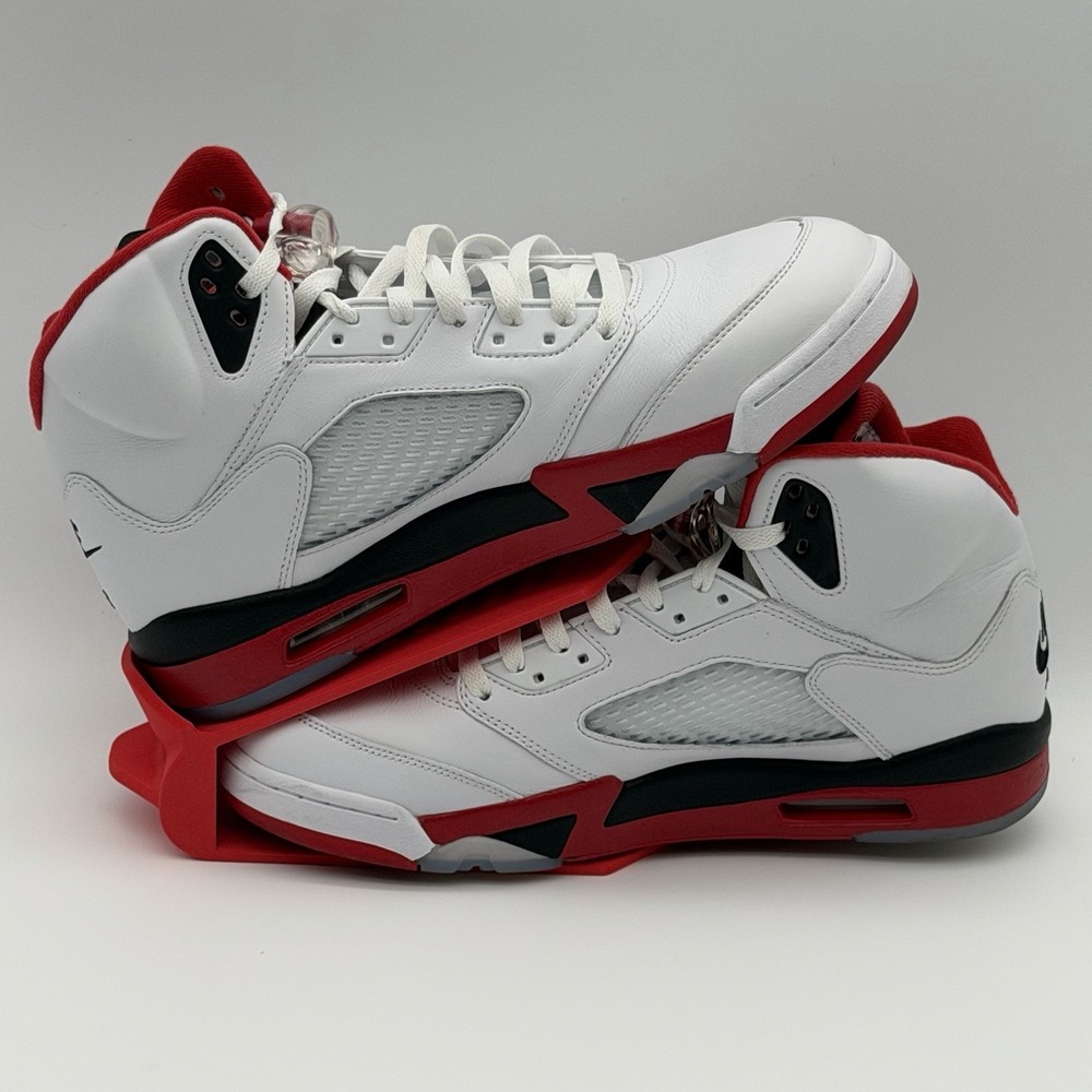 Air Jordan 5 Retro OG Fire Red Black Tongue HQ7978-101 12M clean/authenticated! - Picture 3 of 16